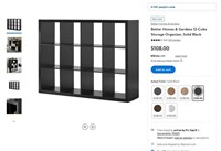B3623  12-Cube Storage Organizer Black