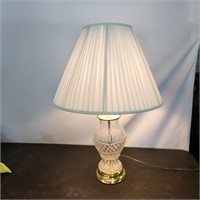 Pressed glass lamp with gold details