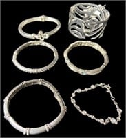 Silver Tone Metal Bracelets