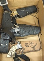 TOY SIX SHOOTERS AND HOLSTERS