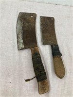 8.5 and 7” cleavers. No markings