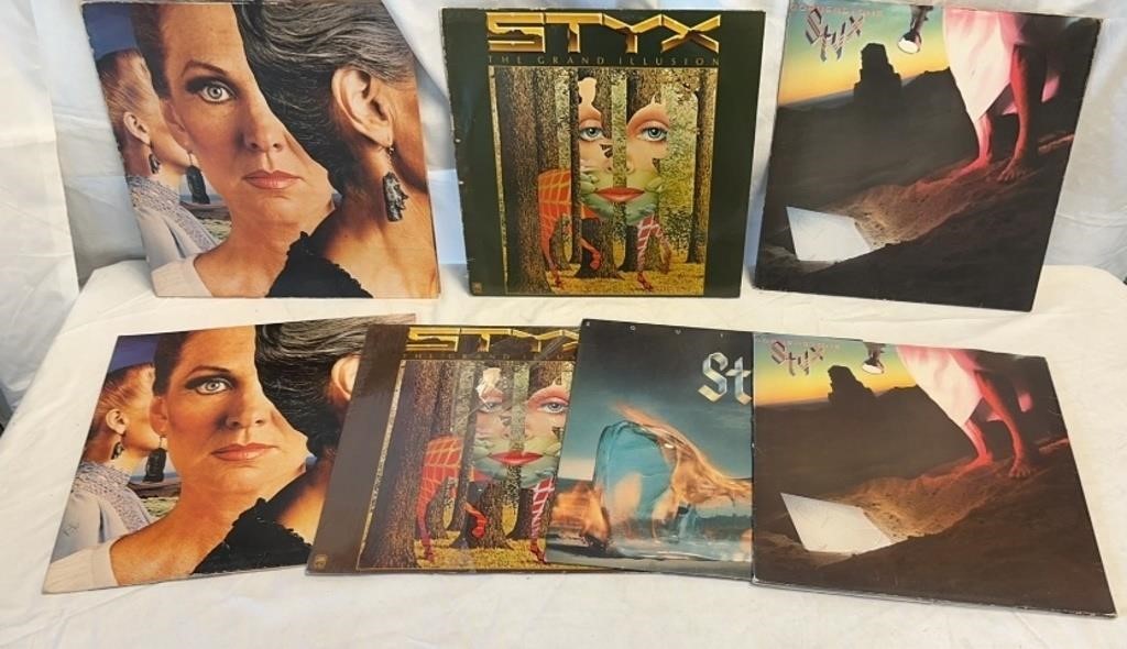 7) STYX Vinyl LP Records