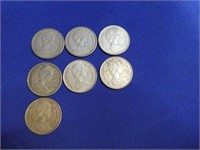 (7) 1968 Canadian Quarters Silver