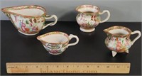 Rose Medallion Chinese Export Cream Pitchers Lot