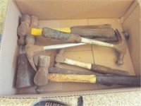 Box of assorted Hammers