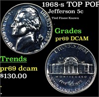 Proof 1968-s Jefferson Nickel TOP POP! 5c Graded p