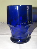 Colbot blue vase?" glass ? 5"h