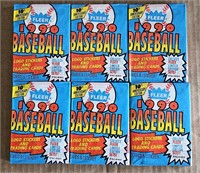 6 1990 Fleer Baseball Card Packs