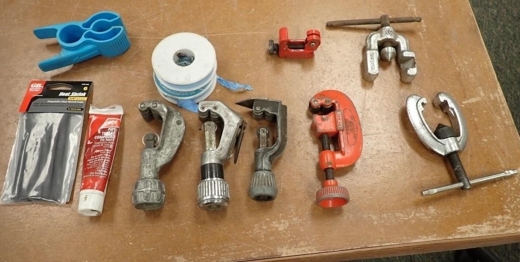 PIPE CUTTERS, FLARING TOOLS