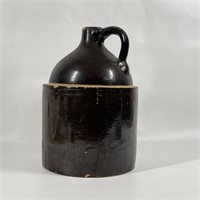 Vintage Brown Pottery Jug Has Damage