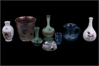 Art and Crackle Glass, Wedgewood, Vases