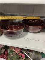 4 BROWN BOWLS