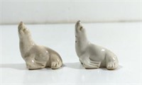 Vintage Porcelain Seal Salt and Pepper Shakers