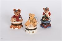 Boyds Bear Trinket Boxes w/ Miniatures Inside