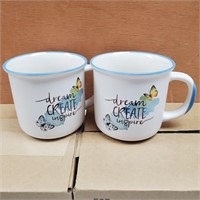 Inspirational coffee mugs, 12 oz. x2