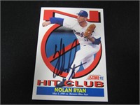 1992 SCORE NOLAN RYAN AUTOGRAPH COA