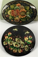 Vintage Russian Lacquer Brooches (2)