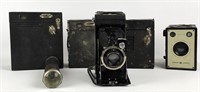 Vintage Cameras (5) & Flashlight