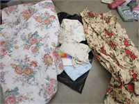 Used Vintage Sheets, Drapes, & Bedspread