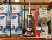 Lot of (4 pcs) assorted vacuums, content on shelf