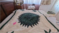 Hand quilted bed spread