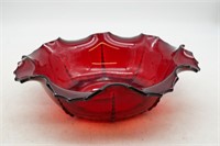 New Martinsville Radiance Ruby Flared Bowl