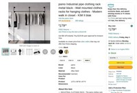 B9179  pamo Industrial Pipe Clothing Rack Black