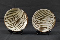 Pair Randy Johnston Studio Pottery Plates