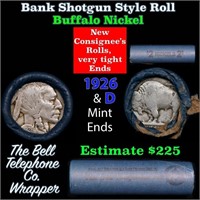 Buffalo Nickel Shotgun Roll in Old Bank Style 'Bel