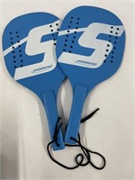 2PCS SPEEDMINTON SM01 WOODEN BEACH PADDLES