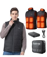 Men’s Heated Vest with Battery Pack, Soleilwear