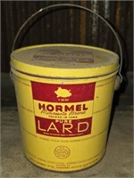 Hormel Pure Lard Metal Can With Lid