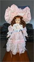 Pink Ruffles & Lace w/ Head Piece Red Haired
