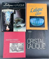 4 Lalique Glass Collector Books