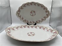 2 LARGE LIMOGES PLATTERS