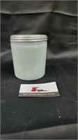 White Glass jar