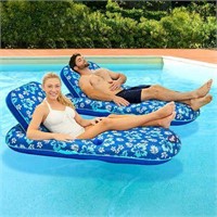 Aqua Luxury 2-In-1 Inflatable Pool Lounge 2 pack