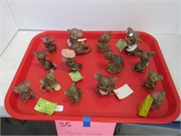 14 Josef Originals “Mouse Village” Figures. Japan.