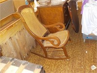 Caned seat/back Lincoln rocker