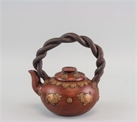 Chinese Zisha Teapot Signed Gu Jingzhou 1915-1996