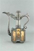 Chinese Metal Teapot w/ Two Marks