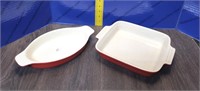 2 Stoneware Baking Dishes