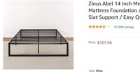 Zinus Abel 14 Inch Metal Platform Bed Frame