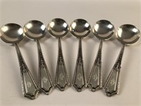 Lot of 6 Sterling Silver Matching Soup Spoons