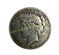 1927 Peace Dollar, not mint mark.