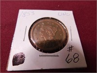 1853 UNC Large Cent