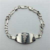 $345 S/Sil Doctor'S Badge 16.61Gm Bracelet