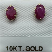 $240 10K Ruby 1.1Ct Earrings