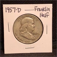 1957D Franklin Half Dollar