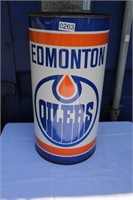 Edmonton Oilers  Metal Wastebin / Vintage